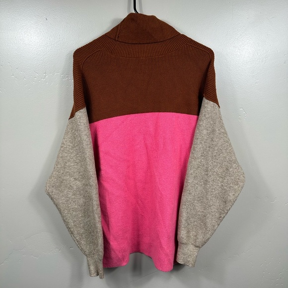 Free People Pink Block Softly Structured Sweater Tunic Size XS - Picture 5 of 9